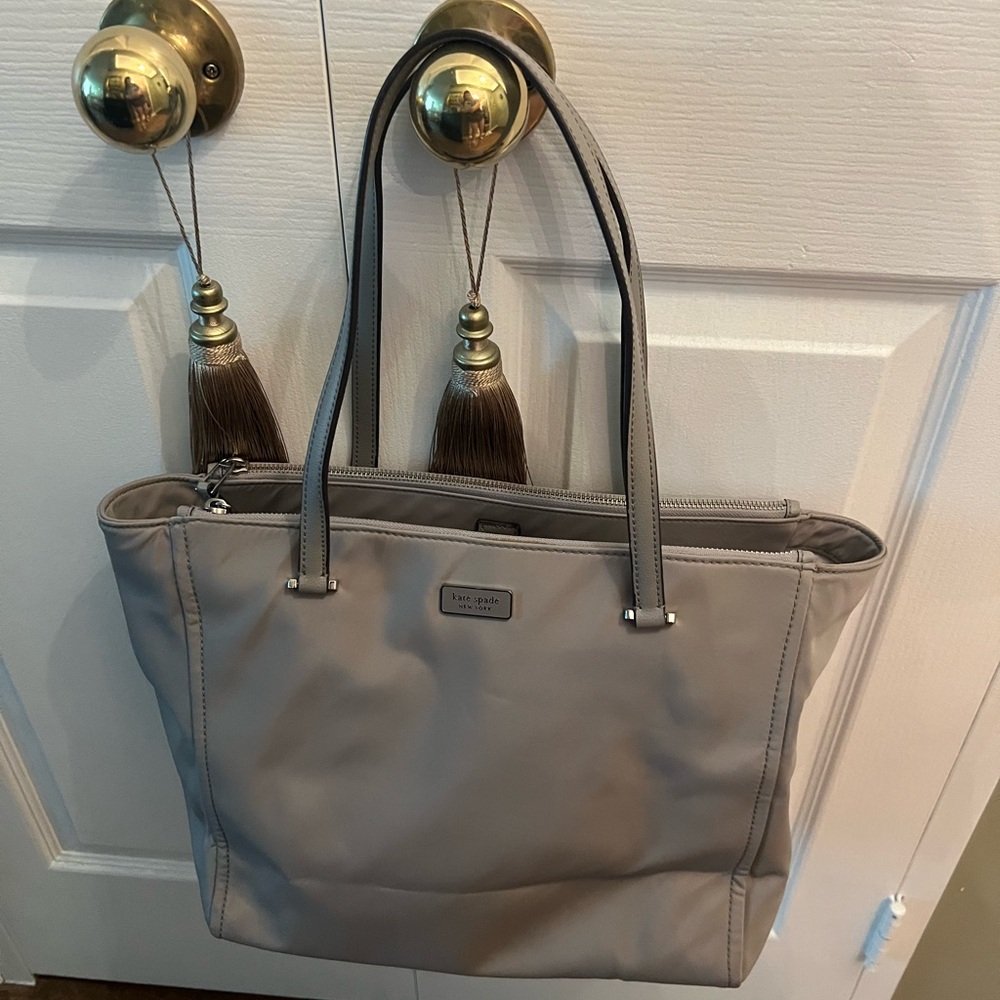 Kate Spade Gray Double Zip Tote Bag